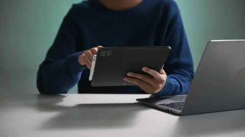 Business documents on office table with smart phone and digital tablet and .. Stock-Footage 252183594