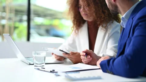 Business documents on office table with smart phone and calculator digital .. Stock Footage 312383659