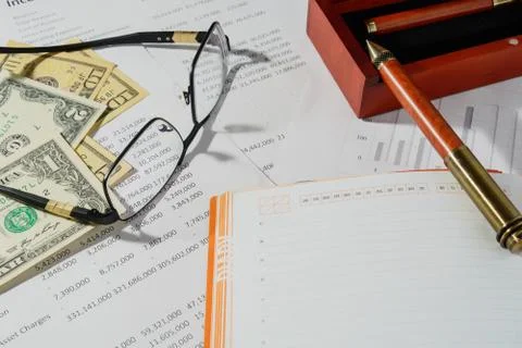 Business documents on the table 스톡 사진