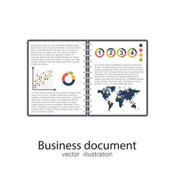 Business documents. Vector illustration in flat design. Stock Illustration
