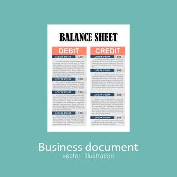 Business documents. Vector illustration in flat design. Illustrazione stock