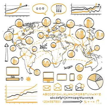 Business doodle concept. Stock-Illustration