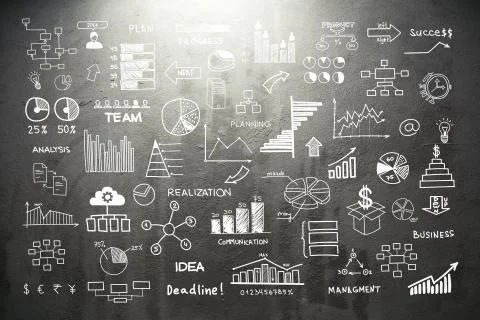 Business Doodles Stock Photos