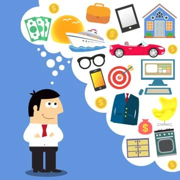 Business dreams, future planning Illustrazione stock