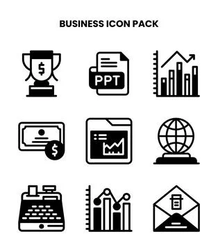 Business DuoTone Vector Icons Pack Stock Illustration