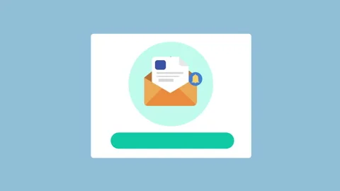 Business E-mail Message Notification 2d animation with alpha matte Stock Footage 335917904