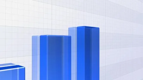 Business Economy Data Graph Chart Bar Growth Success 3D illustration backgro Stock Illustration
