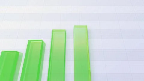 Business Economy Data Graph Chart Bar Growth Success 3D illustration backgro Stock Illustration