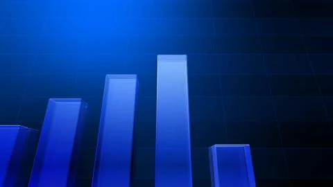 Business Economy Data Graph Chart Bar Growth Success 3D illustration backgro Stock Illustration
