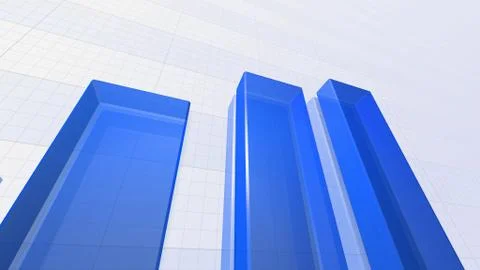 Business Economy Data Graph Chart Bar Growth Success 3D illustration backgro Stock Illustration
