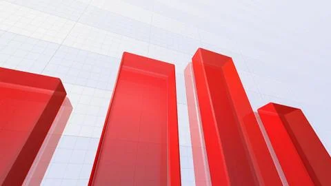Business Economy Data Graph Chart Bar Growth Success 3D illustration backgro Stock Illustration