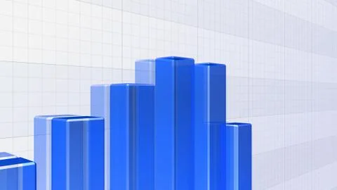 Business Economy Data Graph Chart Bar Growth Success 3D illustration backgro Stock Illustration