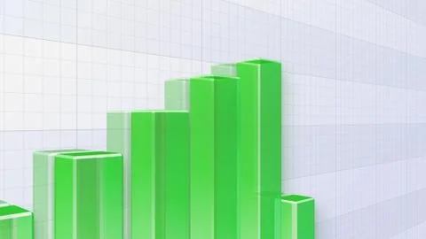 Business Economy Data Graph Chart Bar Growth Success 3D illustration backgro Stock Illustration
