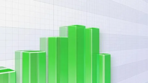 Business Economy Data Graph Chart Bar Growth Success 3D illustration backgro Stock Illustration