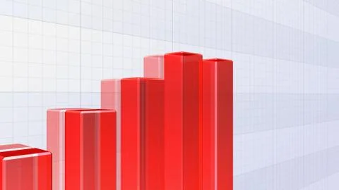 Business Economy Data Graph Chart Bar Growth Success 3D illustration backgro Stock Illustration