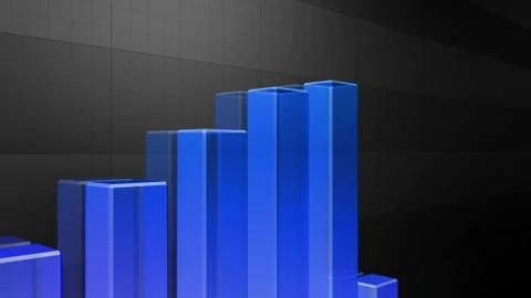 Business Economy Data Graph Chart Bar Growth Success 3D illustration backgro Stock Illustration