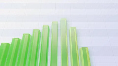 Business Economy Data Graph Chart Bar Growth Success 3D illustration backgro Stock Illustration