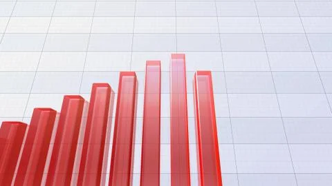 Business Economy Data Graph Chart Bar Growth Success 3D illustration backgro Stock Illustration