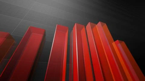 Business Economy Data Graph Chart Bar Growth Success 3D illustration backgro Stock Illustration