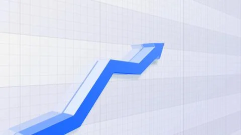 Business Economy Data Graph Chart Bar Growth Success 3D illustration backgro Illustrazione stock