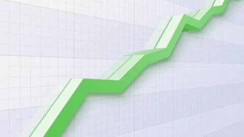 Business Economy Data Graph Chart Bar Growth Success 3D illustration backgro Stock Illustration