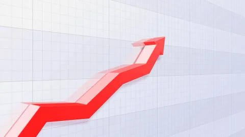Business Economy Data Graph Chart Bar Growth Success 3D illustration backgro Stock Illustration