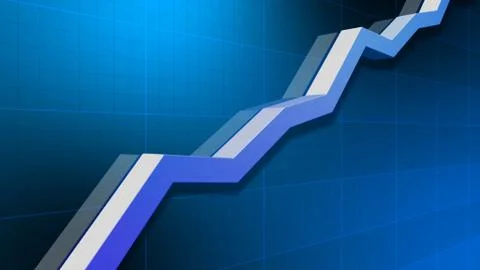 Business Economy Data Graph Chart Bar Growth Success 3D illustration backgro Stock Illustration