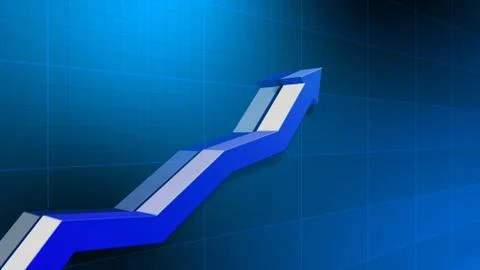 Business Economy Data Graph Chart Bar Growth Success 3D illustration backgro Stock Illustration