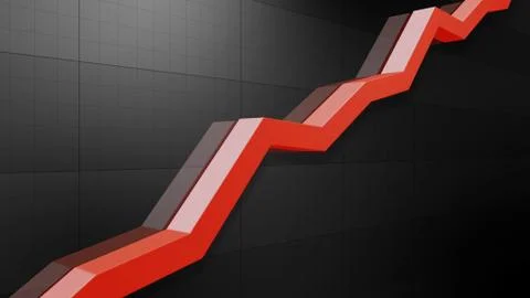Business Economy Data Graph Chart Bar Growth Success 3D illustration backgro Stock Illustration