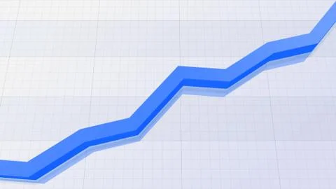 Business Economy Data Graph Chart Bar Growth Success 3D illustration backgro Stock Illustration