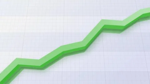 Business Economy Data Graph Chart Bar Growth Success 3D illustration backgro Stock Illustration