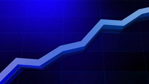 Business Economy Data Graph Chart Bar Growth Success 3D illustration backgro Stock Illustration