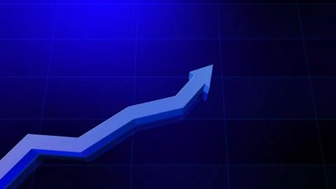 Business Economy Data Graph Chart Bar Growth Success 3D illustration backgro Stock Illustration