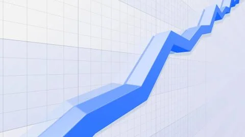 Business Economy Data Graph Chart Bar Growth Success 3D illustration backgro Stock Illustration