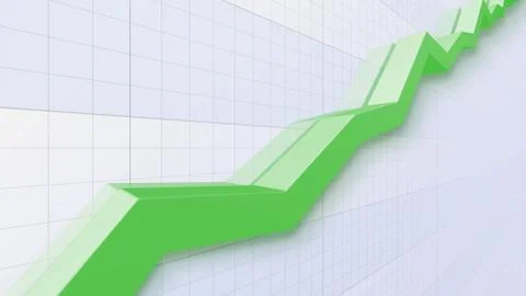Business Economy Data Graph Chart Bar Growth Success 3D illustration backgro Stock Illustration