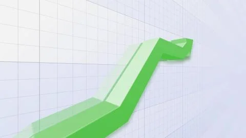 Business Economy Data Graph Chart Bar Growth Success 3D illustration backgro Stock Illustration