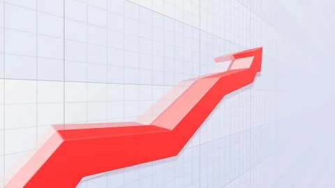 Business Economy Data Graph Chart Bar Growth Success 3D illustration backgro Stock Illustration