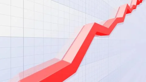 Business Economy Data Graph Chart Bar Growth Success 3D illustration backgro Stock Illustration