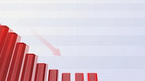 Business Economy Data Graph Chart Bar Growth Success 3D illustration backgro Stock Illustration