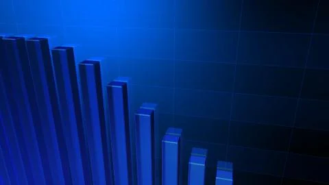 Business Economy Data Graph Chart Bar Growth Success 3D illustration backgro Stock Illustration