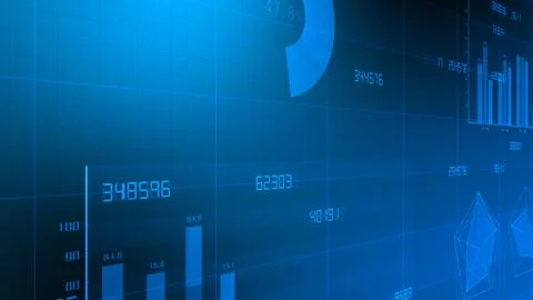 Business Economy Data Graph Chart Bar Growth Success 3D illustration backgro Stock Illustration