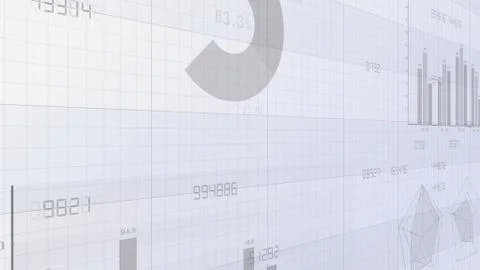Business Economy Data Graph Chart Bar Growth Success 3D illustration backgro Stock Illustration