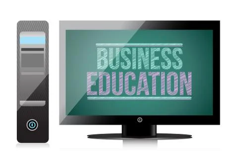 Business education on display. computer 스톡 일러스트
