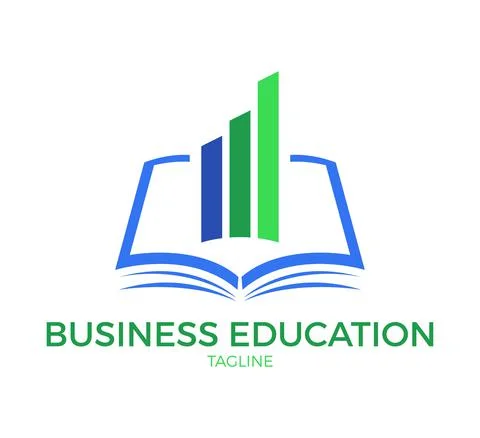 Business education vector logo template design Stock Illustration