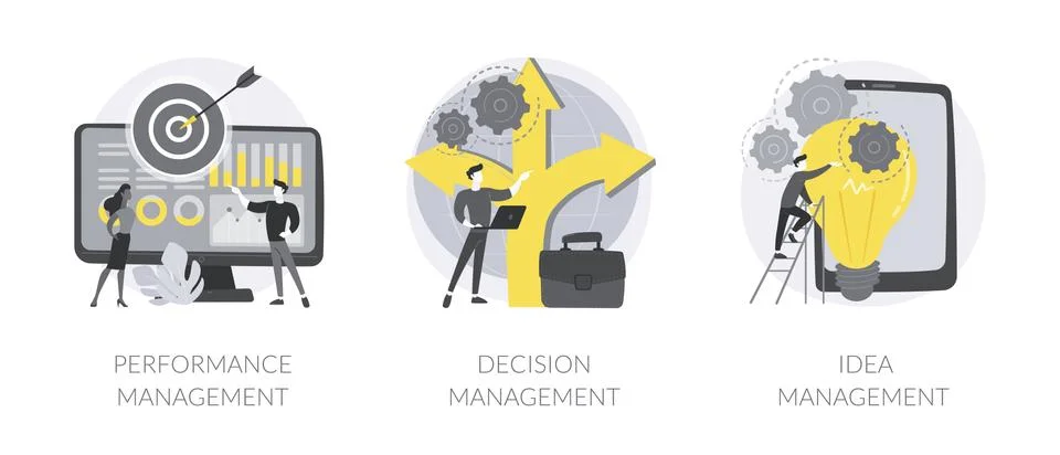 Business efficiency abstract concept vector illustrations. Stock-Illustration