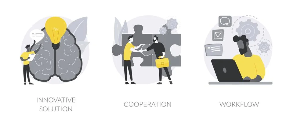 Business efficiency abstract concept vector illustrations. イラスト素材