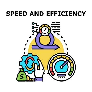 Business efficiency speed and optimization concept Stock Illustration