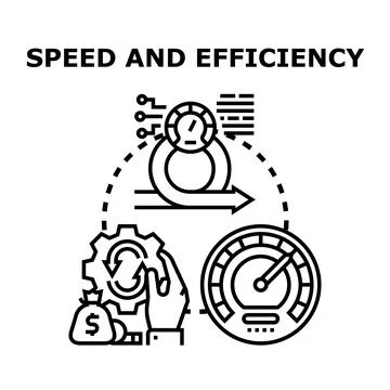 Business efficiency speed and optimization concept Stock Illustration