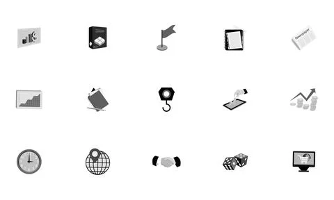 Business Elements web icon set Stock Illustration