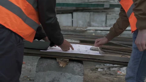 Business engineering at a construction site Stock Footage 131540003